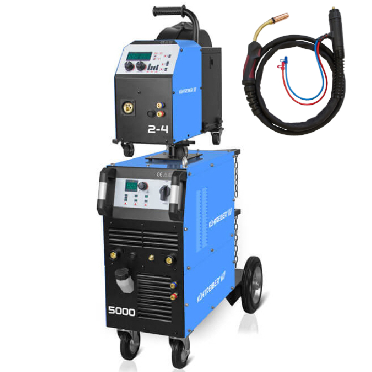 Levně Invertorová svářečka KITin 5000 WS Multi MIG - synergické a manuální ovládání - V2 + Hořák 068710355set1