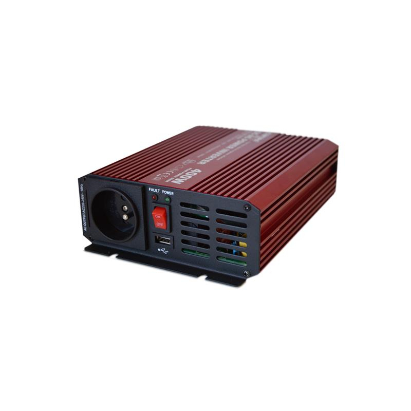 Levně Měnič napětí CARSPA P400 12V/230V 400W čistá sinusovka USB 04230433