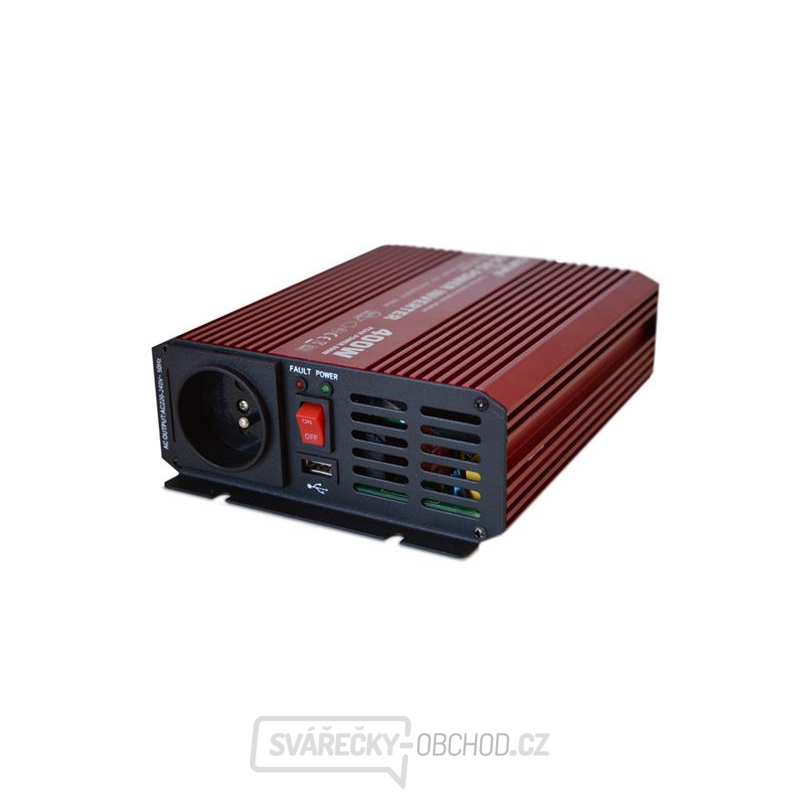 Měnič napětí CARSPA P400 12V/230V 400W čistá sinusovka USB gallery main image