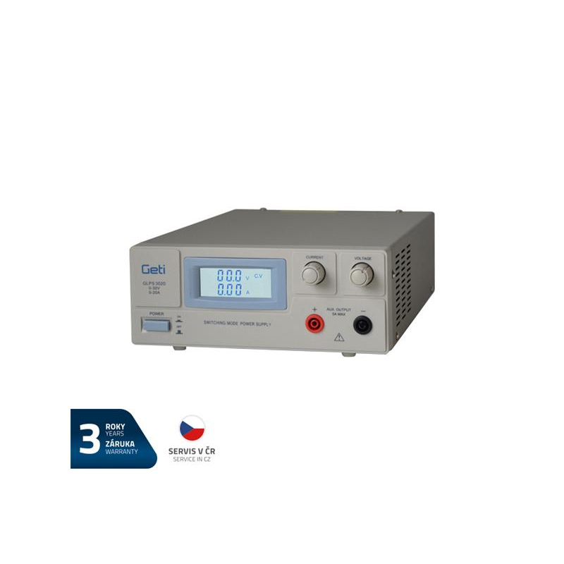 Zdroj laboratorní GETI GLPS 3020  0-30V/ 0-20A