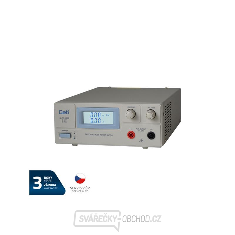 Zdroj laboratorní GETI GLPS 3020  0-30V/ 0-20A gallery main image