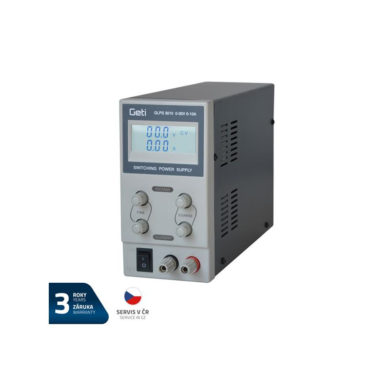 Levně Zdroj laboratorní GETI GLPS 3010 0-30V/ 0-10A 04220168