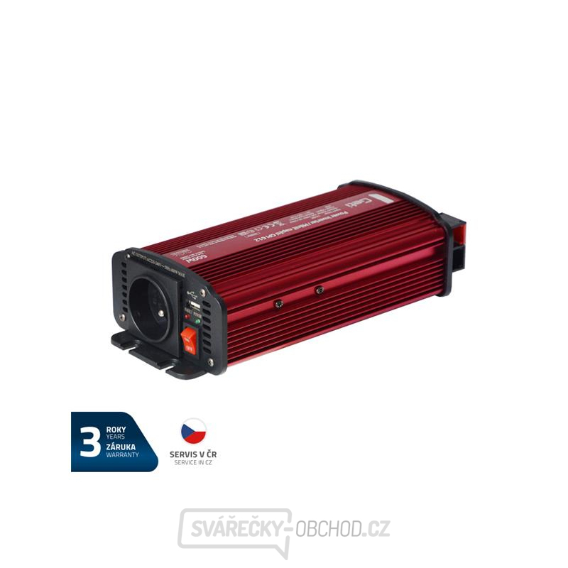 Měnič napětí GETI GPI 612 12V/230V 600W USB gallery main image
