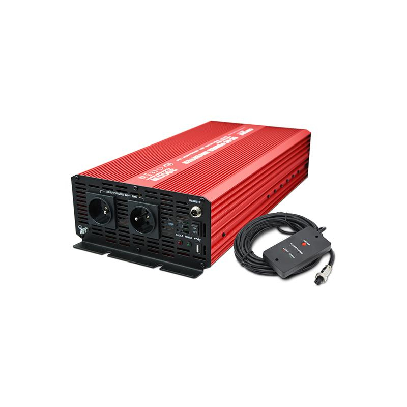 Levně Měnič napětí CARSPA P3000 12V/230V 3000W čistá sinusovka 04230672