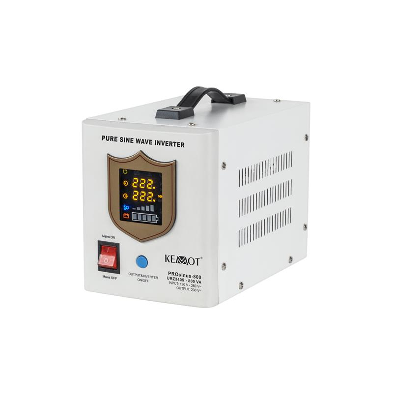 Zdroj záložní KEMOT PROsinus-800 12V 230V 800VA 500W White 08840298