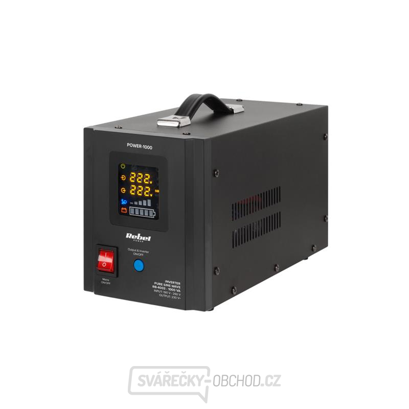 Zdroj záložní REBEL POWER-1000 12V 230V 1000VA 700W Black gallery main image