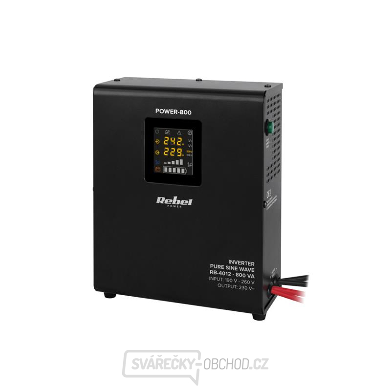 Zdroj záložní REBEL POWER-800 12V 230V 800VA 500W Black nástěnný gallery main image