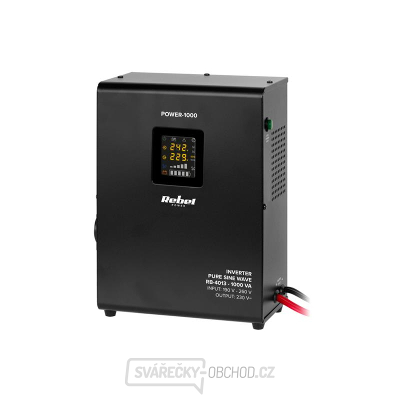 Zdroj záložní REBEL POWER-1000 12V 230V 1000VA 700W Black nástěnný gallery main image