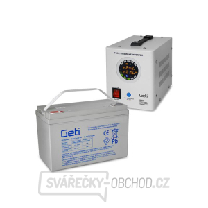 Zdroj záložní GETI GEP500 sinus 500W + baterie 100Ah gallery main image