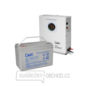 Zdroj záložní GETI GEP501 sinus 500W nástěnný + baterie 100Ah gallery main image