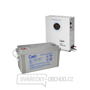 Zdroj záložní GETI GEP501 sinus 500W nástěnný + baterie 120Ah gallery main image