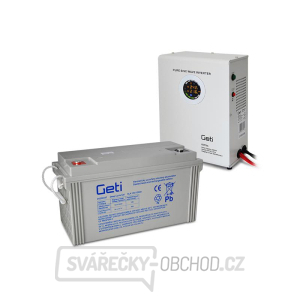 Zdroj záložní GETI GEP701 sinus 700W nástěnný + baterie 120Ah gallery main image