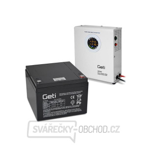 Zdroj záložní GETI GEP301 sinus 300W nástěnný + baterie 28Ah gallery main image