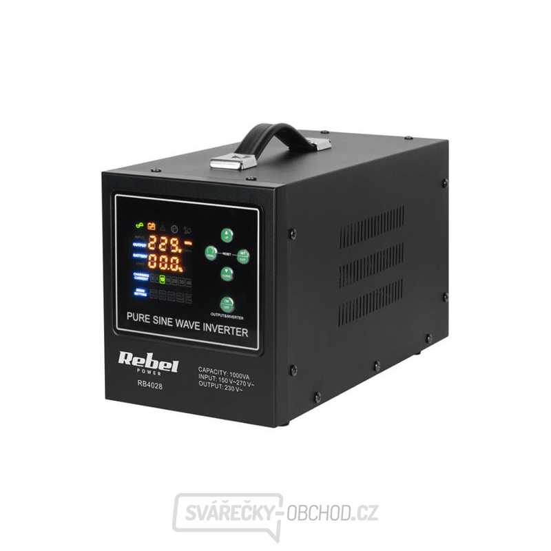 Zdroj záložní REBEL POWER-1000-LFP4 12V 230V 1000VA 700W Black gallery main image