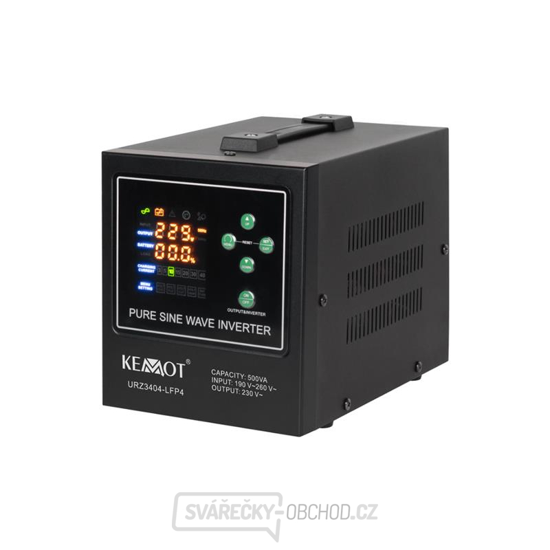 Zdroj záložní KEMOT PROsinus-500-LFP4 12V 230V 500VA 300W Black gallery main image