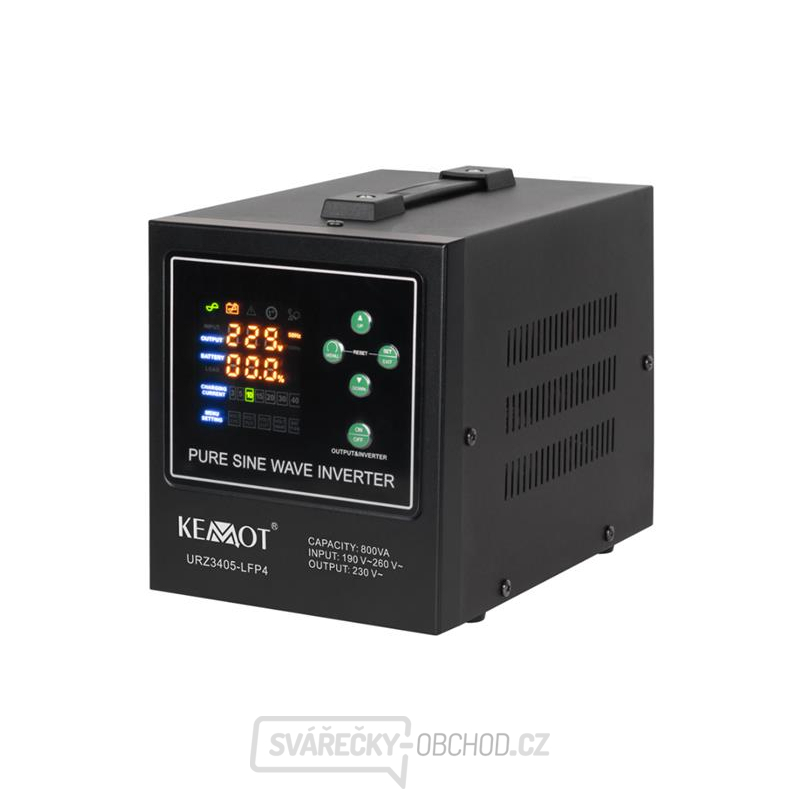 Zdroj záložní KEMOT PROsinus-800-LFP4 12V 230V 800VA 500W Black gallery main image