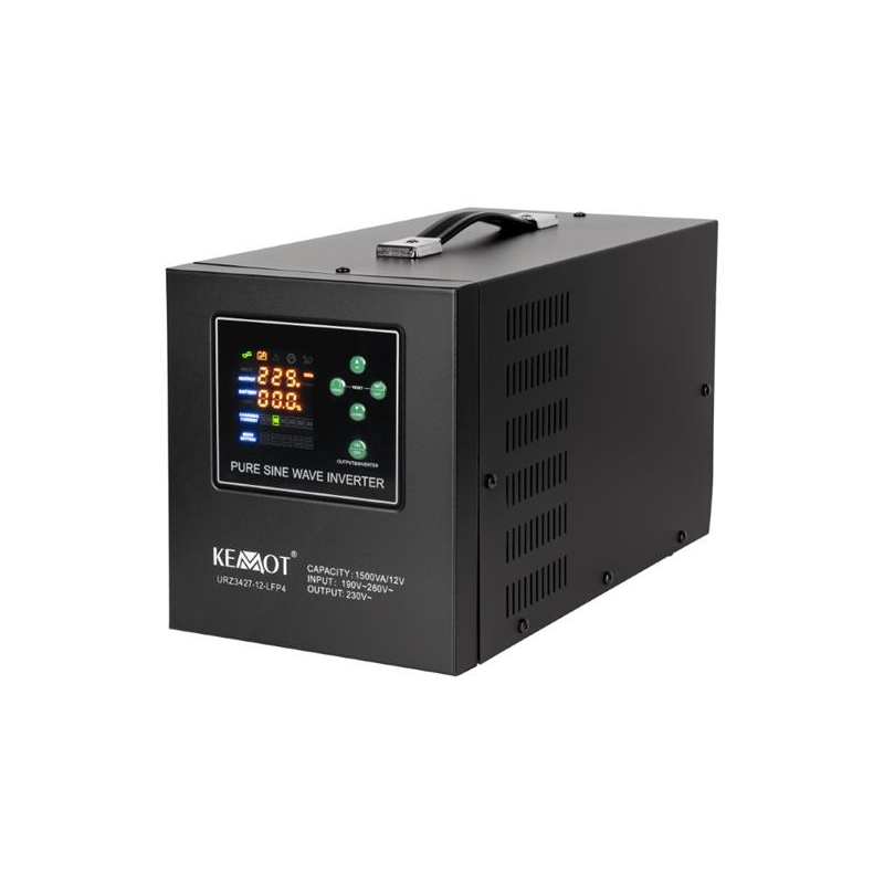 Zdroj záložní KEMOT PROsinus-1500-LFP4 12V 230V 1500VA 1050W Black URZ3427-12-LFP4 08840407
