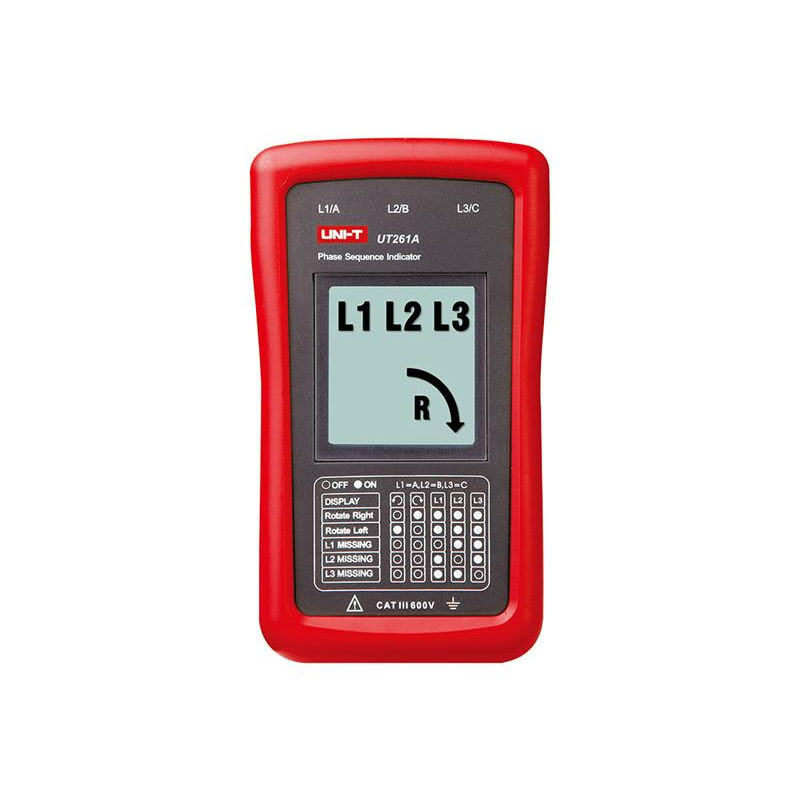 Tester rotace fází a indikátor otáček motoru UNI-T UT261A 07750156