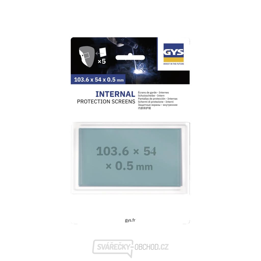 Ochranná vnitřní folie pro svářecí kukly 103,6x54x0,5mm (PROMAX, FIREMAN) - 5ks