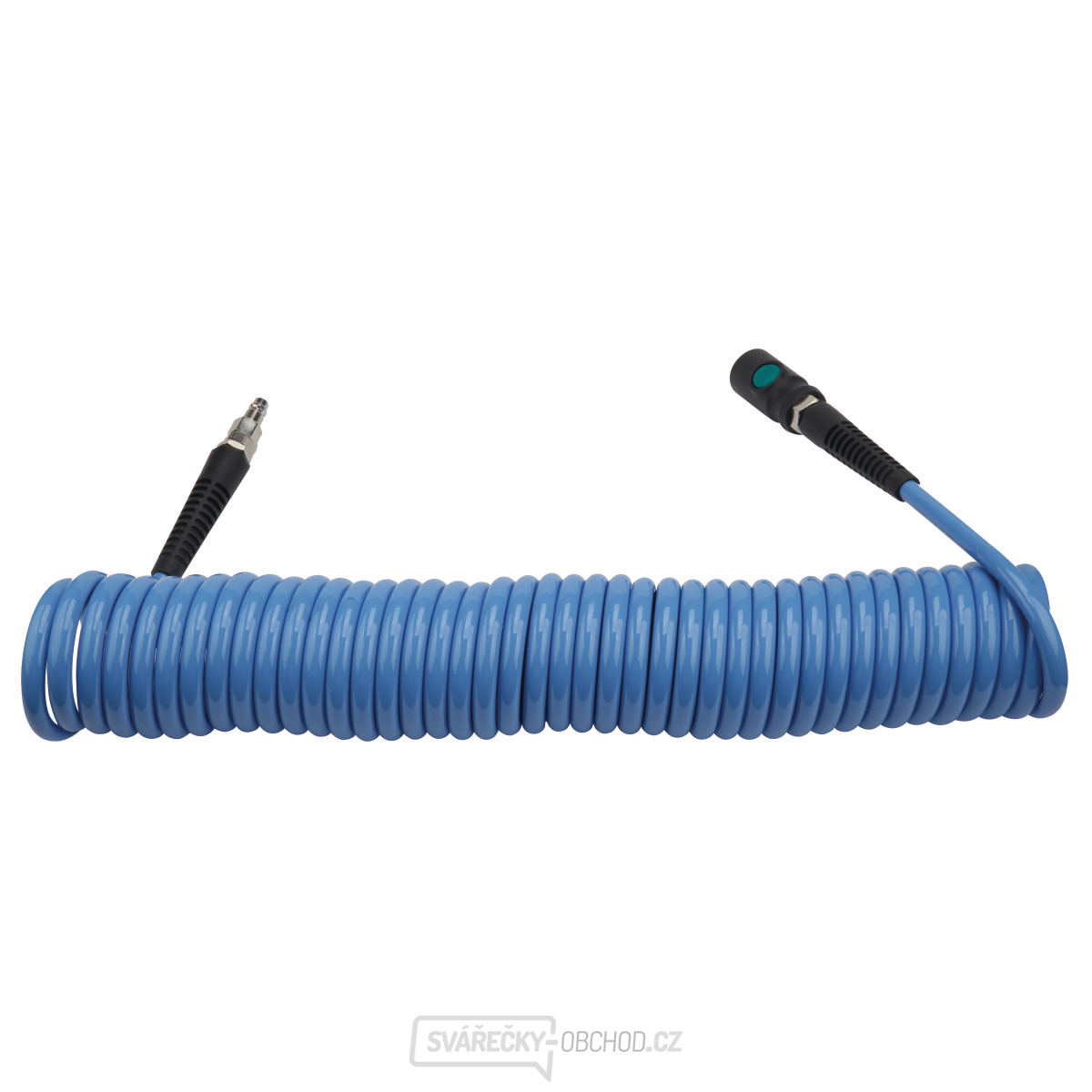 Spirálová PU hadice 10 m, ø 8/12 mm, 8 bar s rychlospojkou