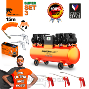 PANTERMAX Super tichý bezolejový kompresor AirFlow® 120 SILENT SET3 Náhled