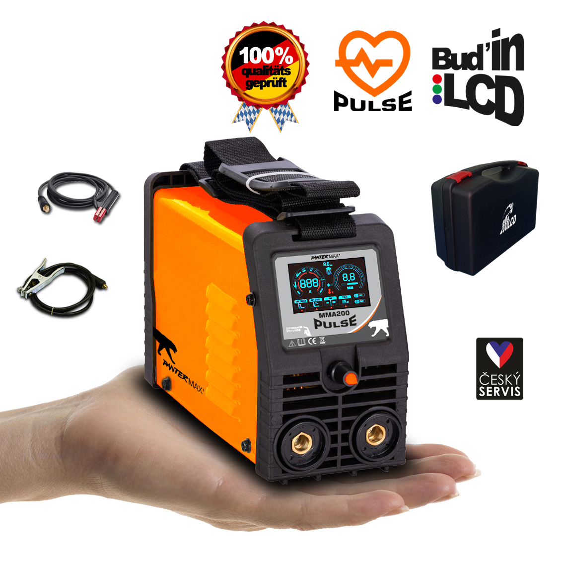 Levně PANTERMAX Pulzní svářecí invertor MMA200pulse (MMA/TIG) PMMMA200PULSE