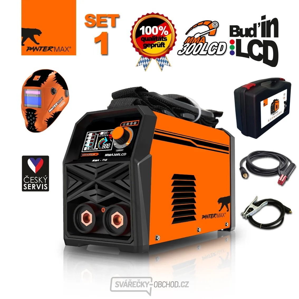 PANTERMAX Svářecí invertor MMA300LCD® SET1 (MMA/TIG)