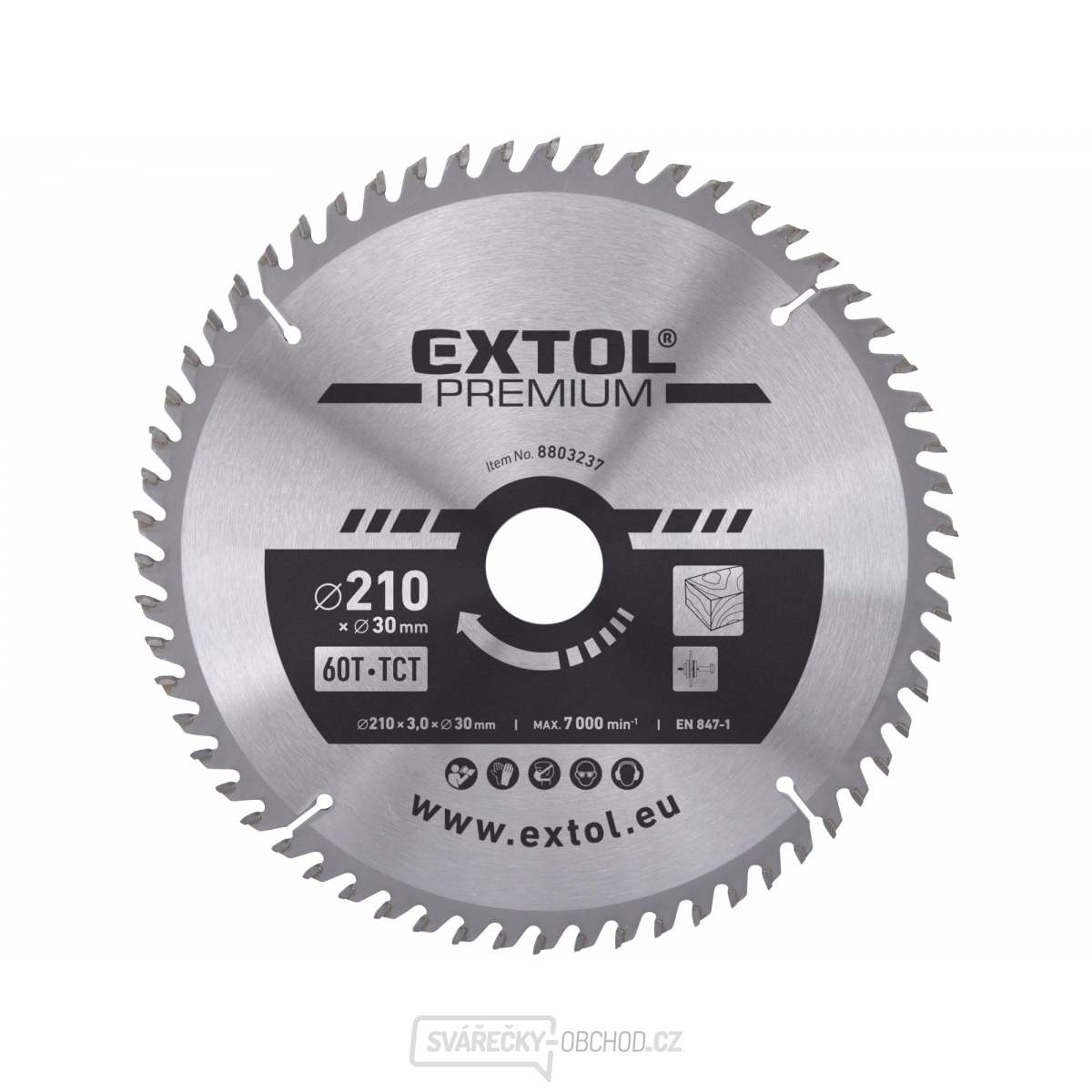 Kotouč pilový s SK plátky 210x2,2x30mm, 60T Kotouč pilový s SK plátky 210x2,2x30mm, 60T gallery main image