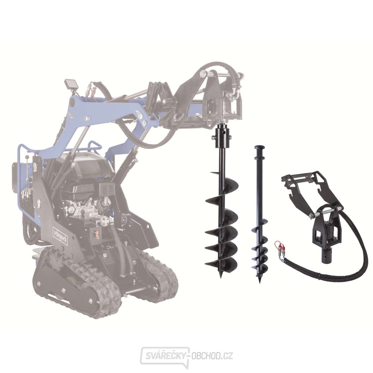 Scheppach SET pohonu pro zemní vrtáky + zemní vrtáky 100 a  200 mm pro MKL 730