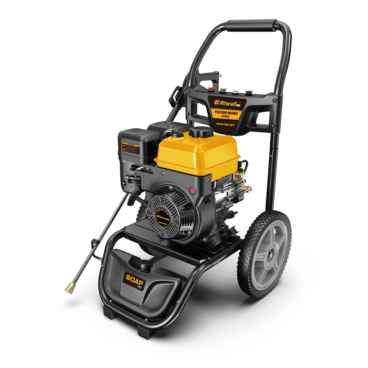 Riwall PRO RPPW 250 SET benzínová tlaková myčka 250 barů s příslušenstvím