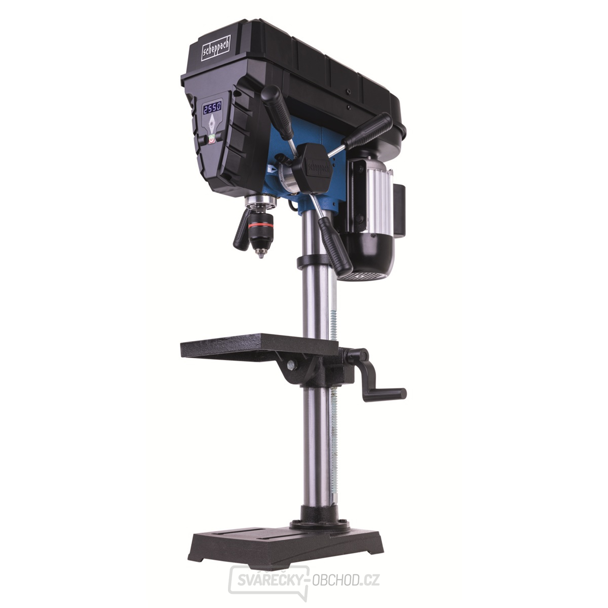 Scheppach TBM 250 Vario stojanová vrtačka s křížovým laserem