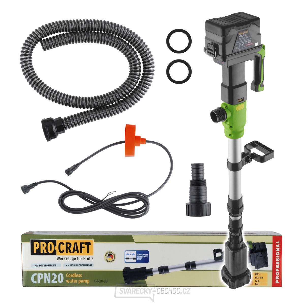 Aku ponorné čerpadlo do sudu Procraft CPN20bb (bez baterie a nabíječky) | CPN20bb