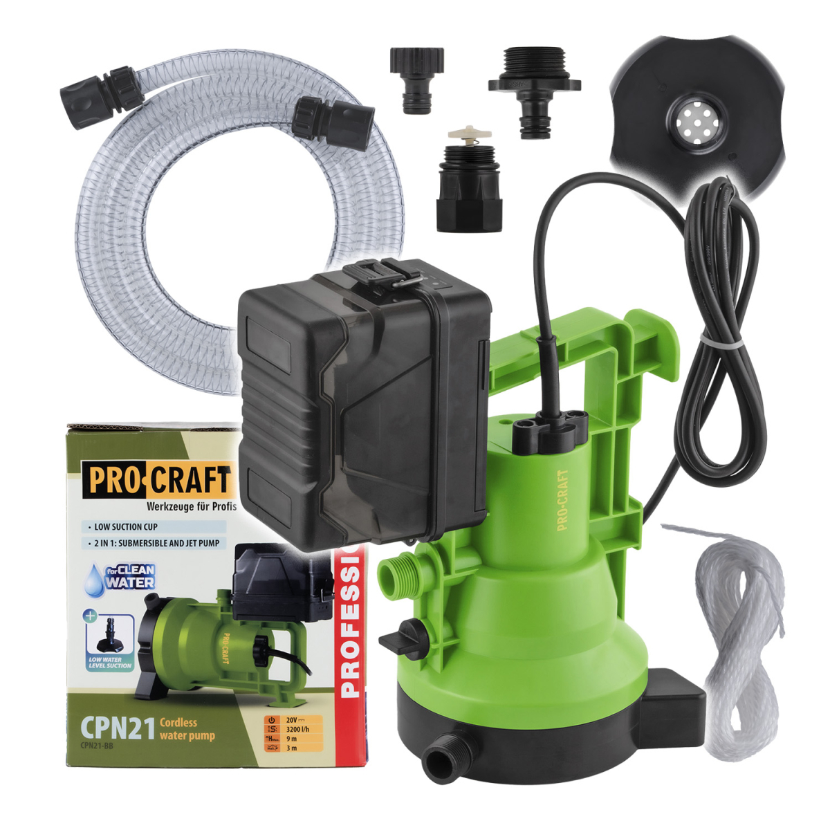 Aku ponorné čerpadlo Procraft CPN21bb (bez baterie a nabíječky) | CPN21bb CPN21bb