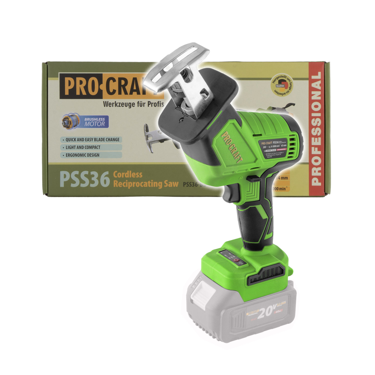 Aku pila ocaska Procraft PSS36bb (bez baterie a nabíječky) | PSS36bb