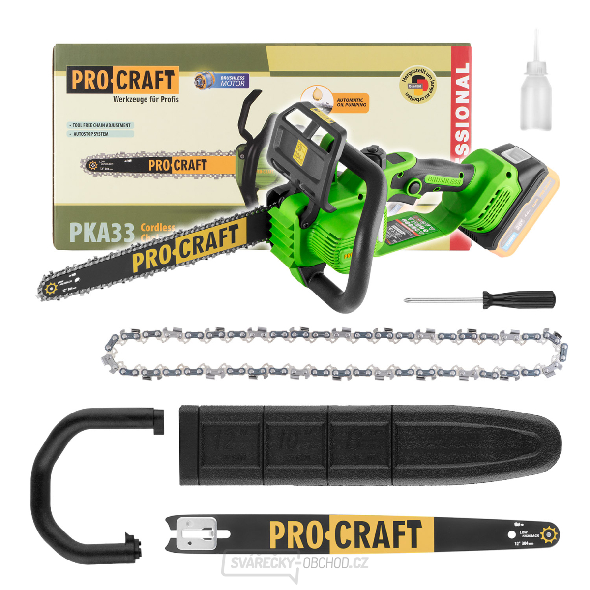 Aku řetězová pila Procraft PKA33 (bez baterie a nabíječky) | PKA33-BB