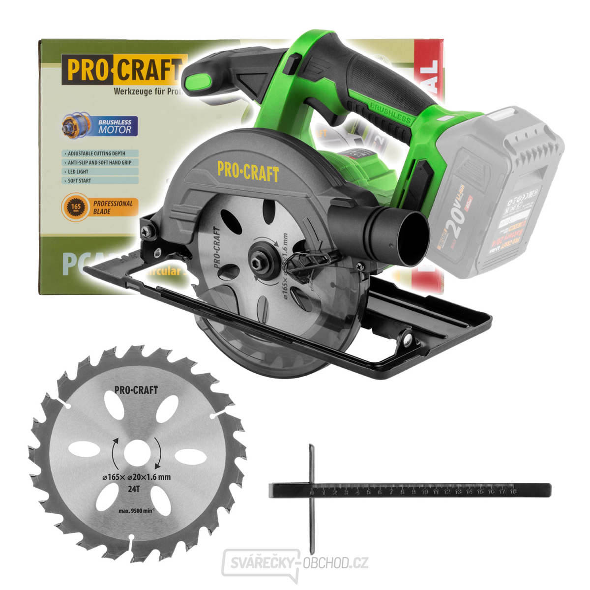 Aku kotoučová pila Procraft PCA32bb (bez baterie a nabíječky) | PCA32-BB
