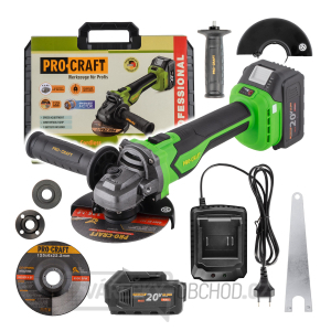 Aku úhlová bruska Procraft PGA22 | PGA22-1B-C gallery main image