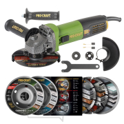 Sada úhlová bruska Procraft PW1050 a 3x diamantové kotouče DS3.125 + 2x hrncové kotouče | SPW1050/DS3.125/WT125 gallery main image