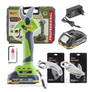 Sada aku nůžky na větve Procraft ES28Li + 2x náhradní čepele | SES28LI/Blades gallery main image