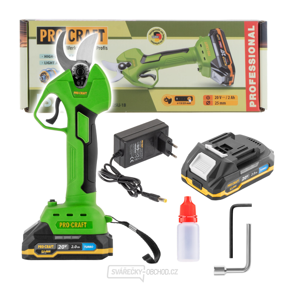 Aku nůžky na větve Procraft ES25Li | ES25Li