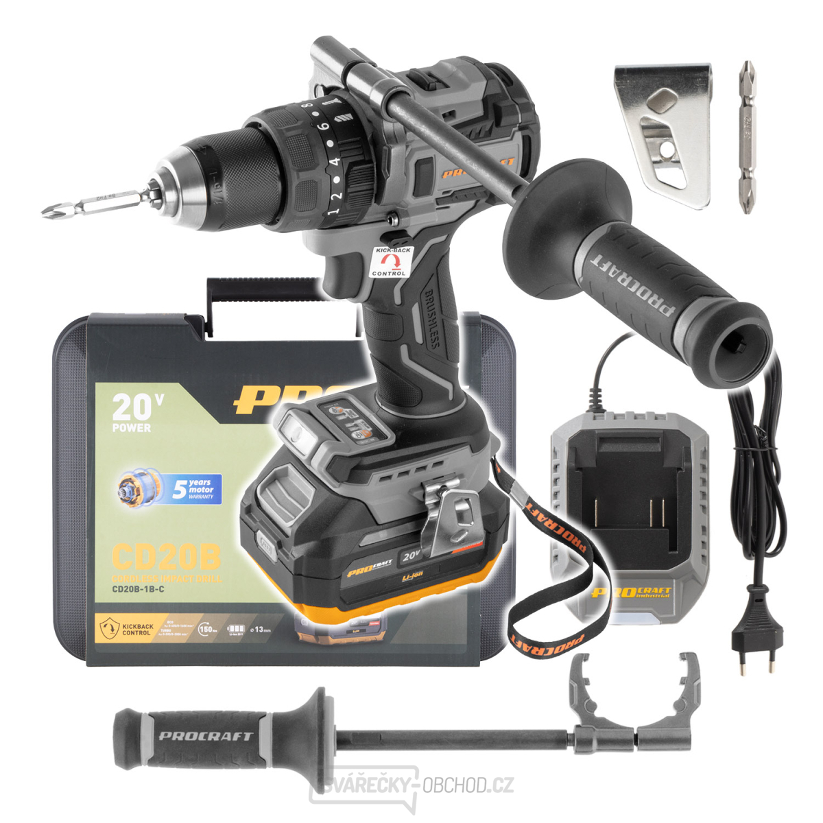 Aku šroubovák Procraft Industrial CD20B (1 baterie) | CD20B-1b-c