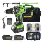 Sada aku šroubovák Procraft PA18ProBL s 2x baterie a nabíječkou 20/1 + sada bitů BS-37 a taškou |... gallery main image