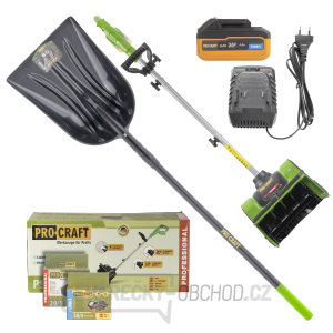 Sada lopata na sníh 150cm a aku sněhová fréza Procraft PSB20 s baterií a nabíječkou | SGPS-1500/SPSB20-4Turbo/20-1 gallery main image