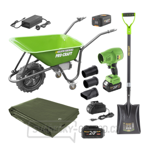 Aku kolečko Procraft PWB150 + aku fukar PB18 + lopata GSS-1150 + plachta GT3x4 | SPWB150/PB18/GSS-1150/GT3x4 gallery main image