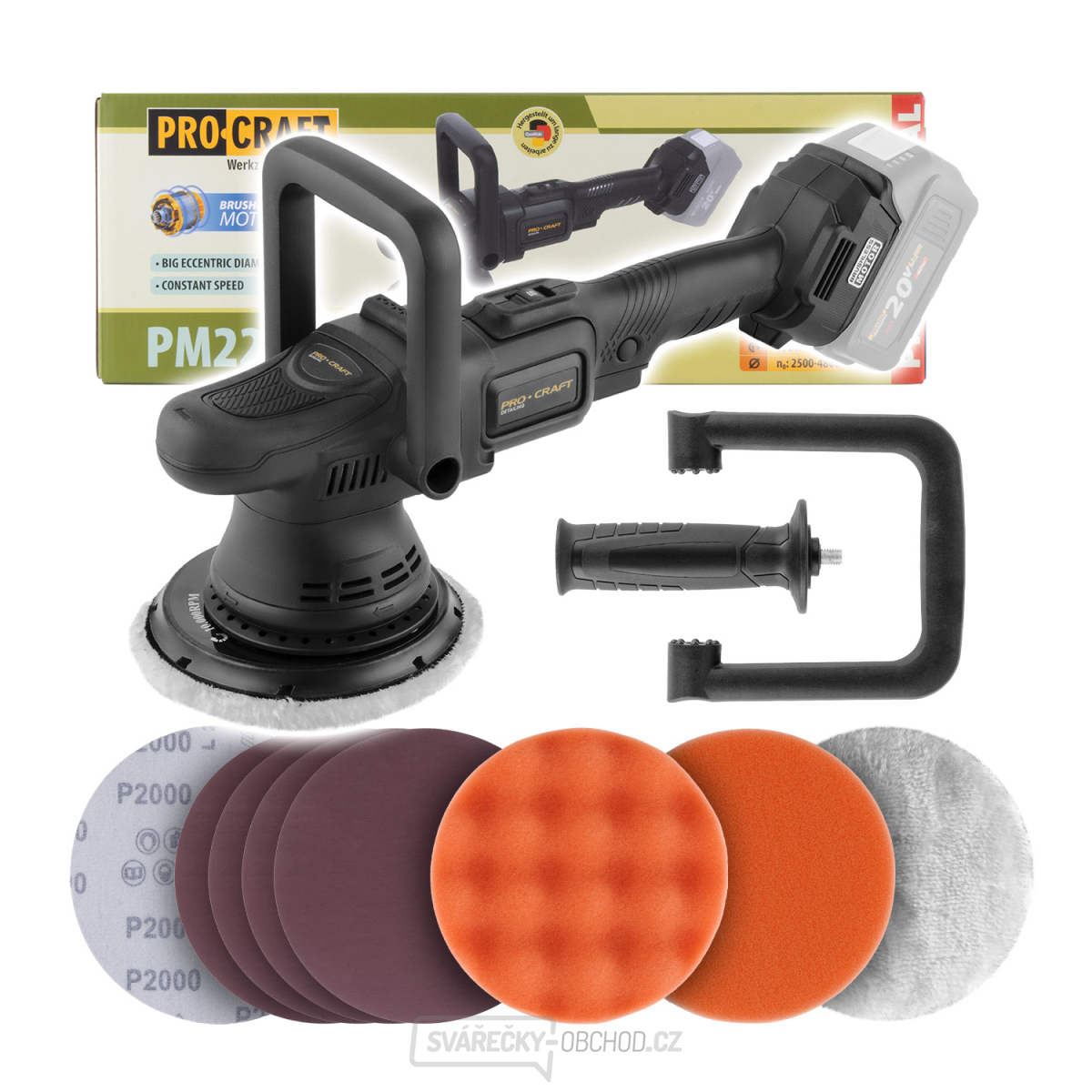 Aku leštička Procraft PM22bb (bez baterie a nabíječky) | PM22bb