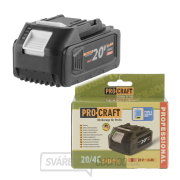 Baterie akumulátorová 20V Li-ion, 4000mAh Procraft 20/4C | 20/4C gallery main image