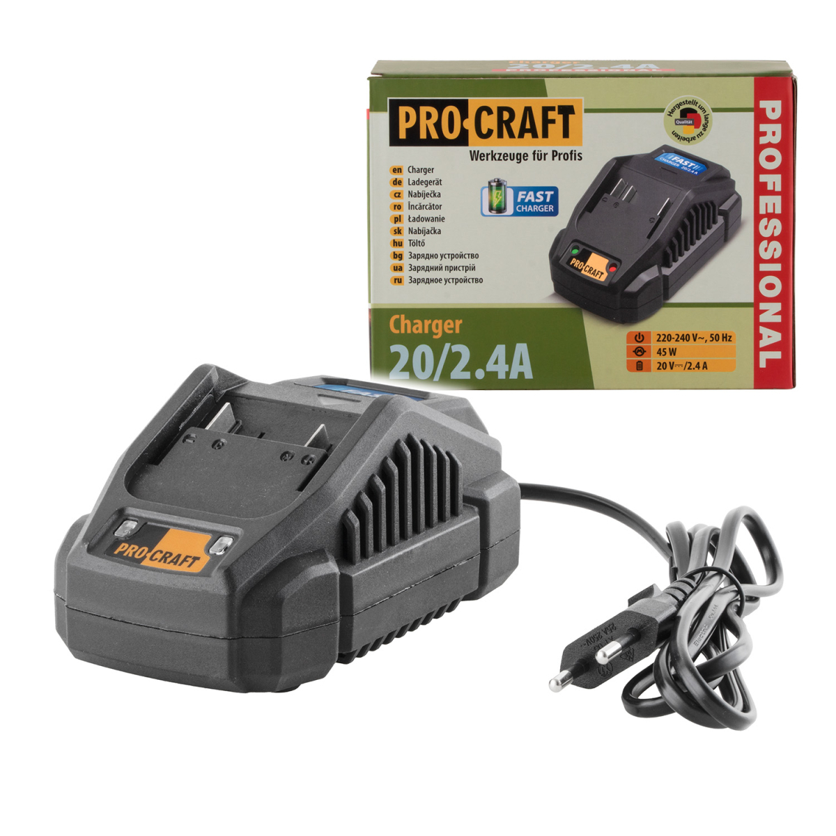 Nabíječka pro 20V Li-ion baterie Procraft 20/2.4А | 20/2.4A 20/2.4A