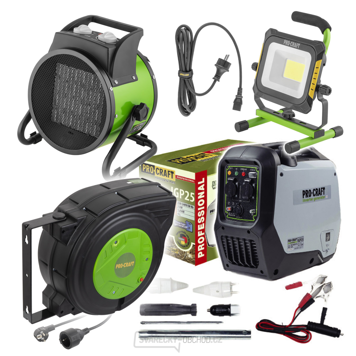 Sada elektrocentrála, topení a osvětlení Procraft SIGP25SET | SIGP25SET