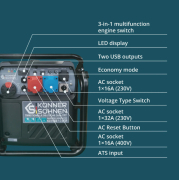 Invertorová benzínová elektrocentrála Könner & Söhnen KS 8100iE 1/3 ATSR náhled