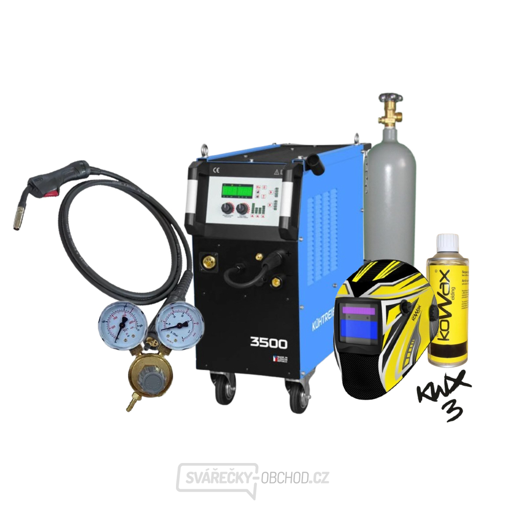 KITin 3500 Multi MIG Synergic V2 + Hořák + Ventil + Kukla + Láhev C02 plná + Sprej